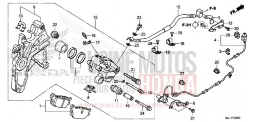 REAR BRAKE CALIPER NC750DE de 2014